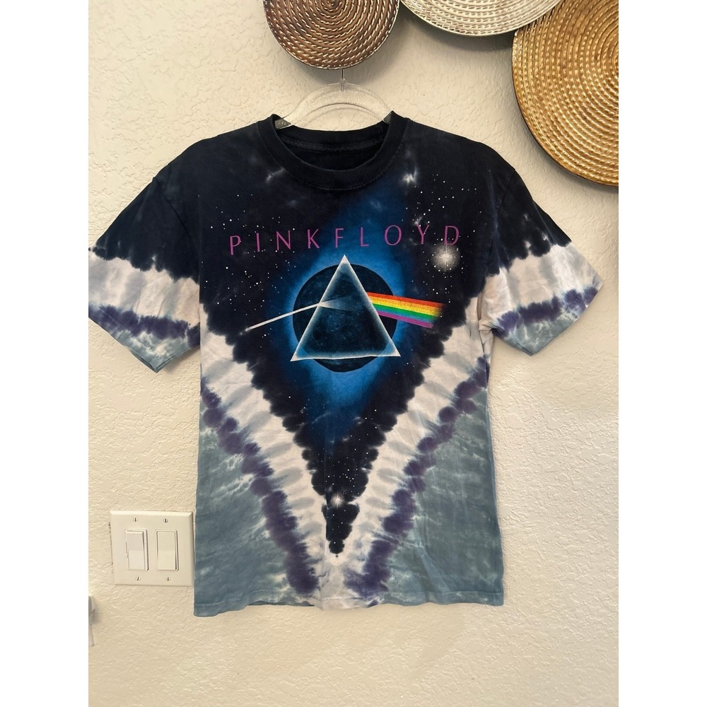 Liquid Blue Pink Floyd "Dark Side of the Moon" tie-dye‎ t-shirt M